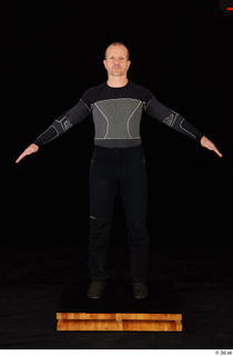 George black thermal underwear clothing standing whole body 0009.jpg